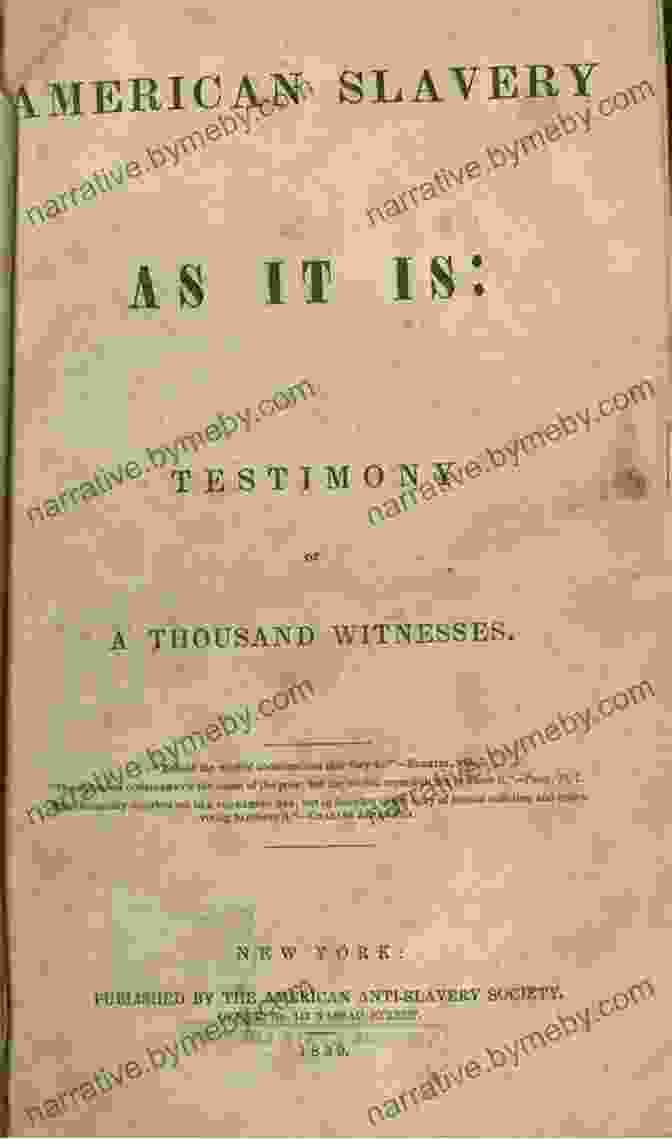 A Book Cover Of American Slavery As It Is American Slavery As It Is: Selections From The Testimony Of A Thousand Witnesses (Dover Thrift Editions: Black History)