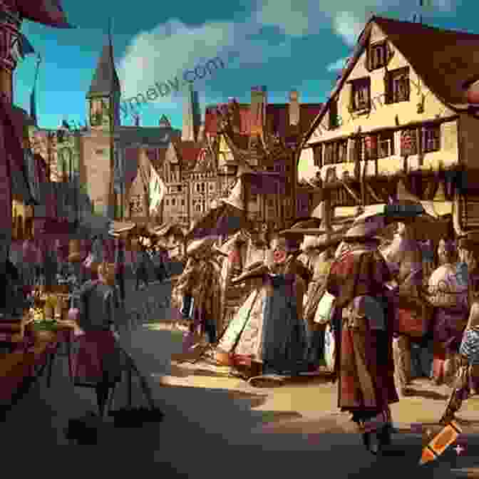 A Bustling Medieval Market Scene, With Merchants, Shoppers, And Entertainers Filling The Streets Scenes Characters Of The Middle Ages (Illustrated)