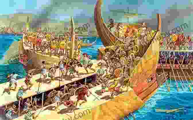 A Depiction Of The Fierce Naval Battle Between Athens And Sparta During The Peloponnesian War, Showcasing The Strategic Importance Of Sea Power In Ancient Greece. History Of Greece Concise Illustrated