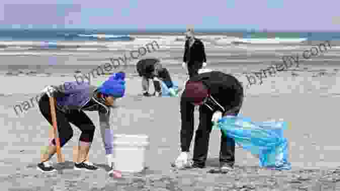 A Group Of Volunteers Cleaning Up A Beach In The Antarctic, Surrounded By Penguins 4th Grade Geography: North And South Poles: Fourth Grade Polar Regions For Kids (Children S Explore Polar Regions Books)