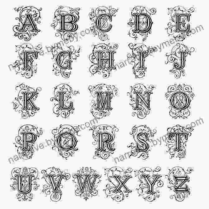 A Monogram Adorned With Intricate Calligraphy Modern Monograms: 1310 Graphic Designs (Lettering Calligraphy Typography)