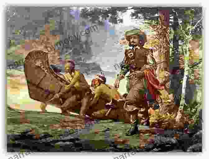 A Painting Depicting Samuel De Champlain And His Crew In A Canoe, Surrounded By Native Americans. Champlain S Dream David Hackett Fischer