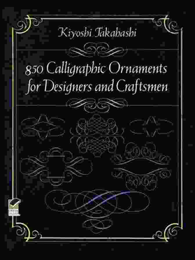 A Sample Page From 850 Calligraphic Ornaments For Designers And Craftsmen, Featuring A Variety Of Calligraphic Flourishes. 850 Calligraphic Ornaments For Designers And Craftsmen (Dover Pictorial Archive)