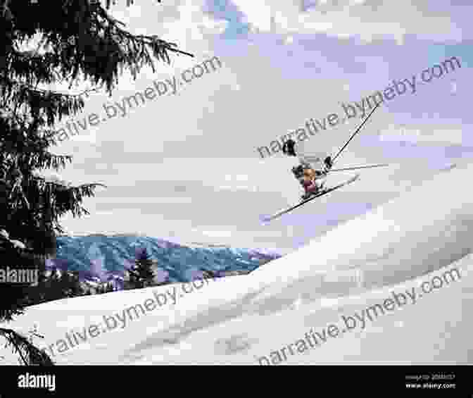 A Skier Glides Down A Snow Covered Slope, Surrounded By Breathtaking Mountain Scenery Passion For Skiing Baby Professor