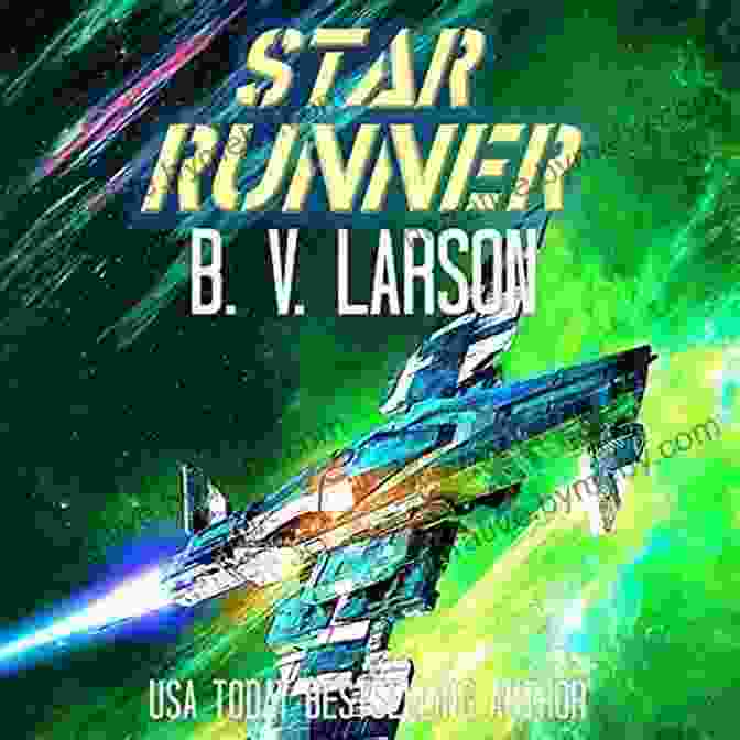 A Stack Of Books With The Star Runner Cover Prominently Displayed. The Books Are Surrounded By Glowing Stars And Nebulae, Symbolizing The Novel's Thrilling And Immersive Sci Fi Adventure. Star Runner (Star Runner 1)