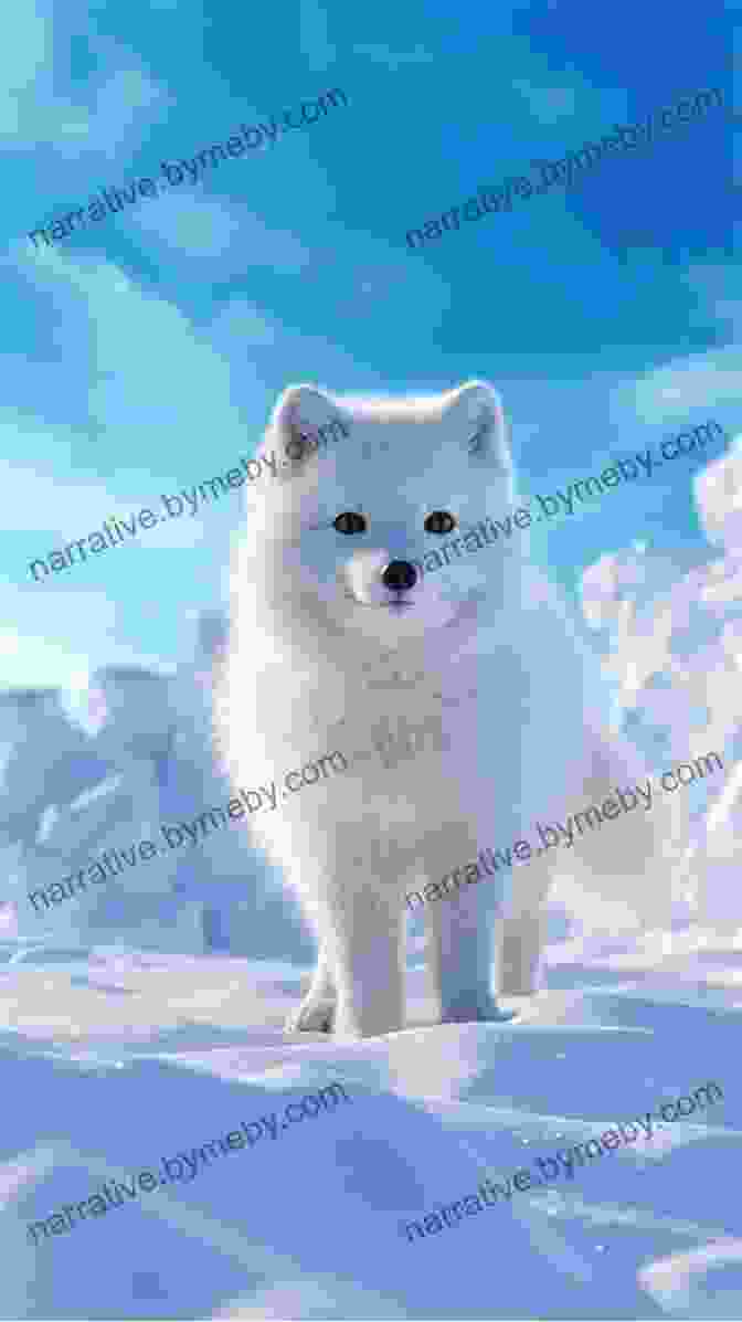 An Arctic Fox, Its White Coat Blending Seamlessly With The Snowy Backdrop, Surveys Its Surroundings With Curious Eyes. Animals Of The Arctic Tundra: Polar Region Wildlife: Animal Encyclopedia For Kids (Children S Explore Polar Regions Books)