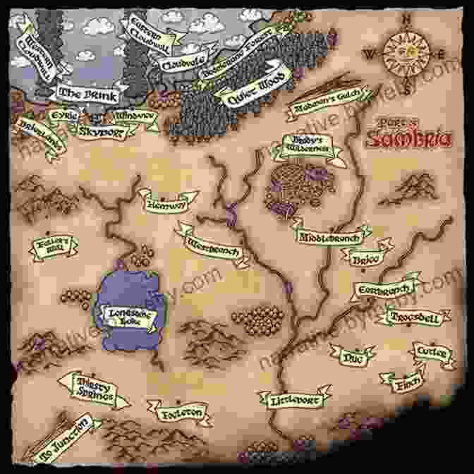 An Intricate Map Of The Five Kingdoms, Filled With Vibrant Colors And Mythical Creatures The Flight Of Dragons: The Fourth Tale From The Five Kingdoms (Tales From The Five Kingdoms 4)