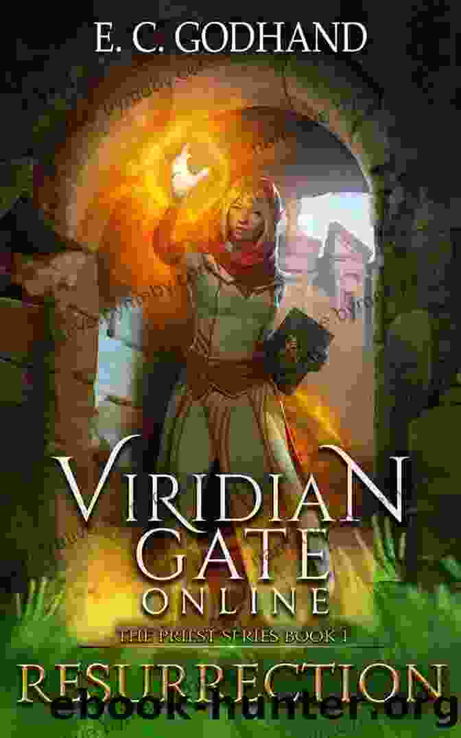 Cover Of LitRPG Adventure The Heartfire Healer Featuring A Female Adventurer With Glowing Hands Viridian Gate Online: Schism: A LitRPG Adventure (The Heartfire Healer 2)