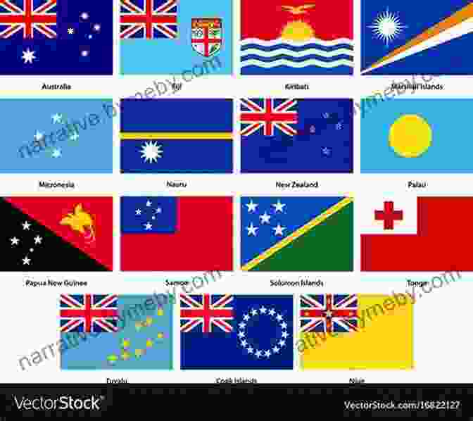 Flag Of Australia Oceania World Flags Collection: World Flags Of Oceania Training Memory Skill For Everyone Adult Kids