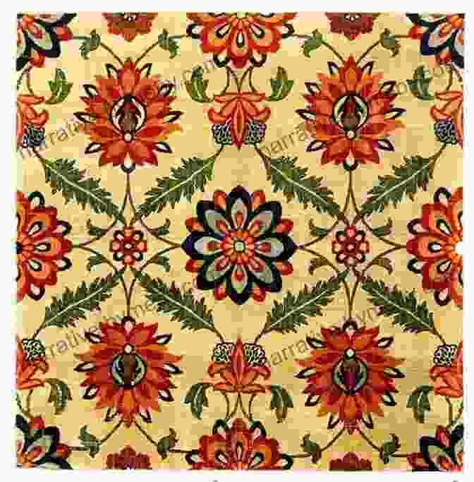 Intricate Floral Design Reminiscent Of Indian Textiles Authentic Indian Designs (Dover Pictorial Archive)