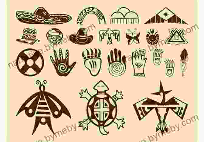 Intricate Native American Artwork Depicting Traditional Symbols And Motifs Folk Lore And Legends: North American Indian