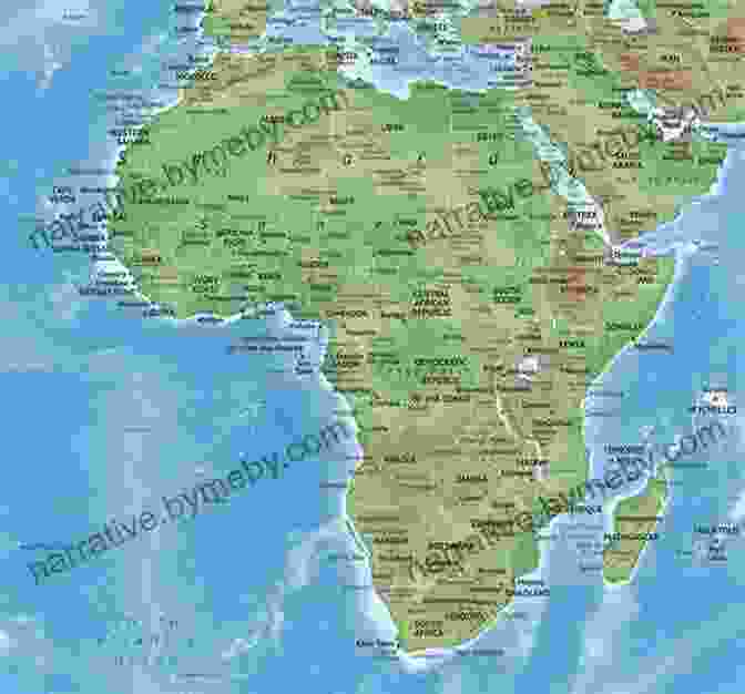 Map Of Africa Showing Diverse Landscapes And Countries AFRICAN ADVENTURE STORIES VOLUME TWO