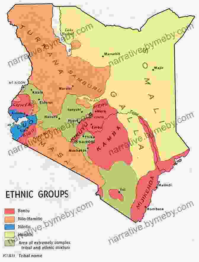 Map Of Kenya Showcasing Diverse Ethnic Regions From Mukogodo To Maasai: Ethnicity And Cultural Change In Kenya (Case Studies In Anthropology)