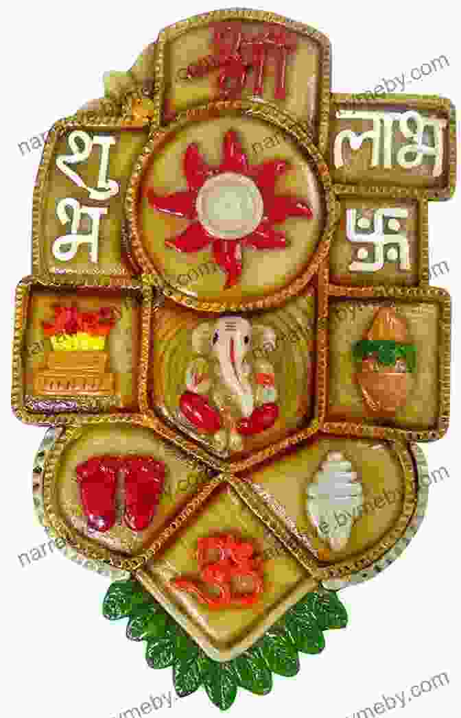 Wall Hanging Adorned With Traditional Indian Auspicious Symbols Authentic Indian Designs (Dover Pictorial Archive)