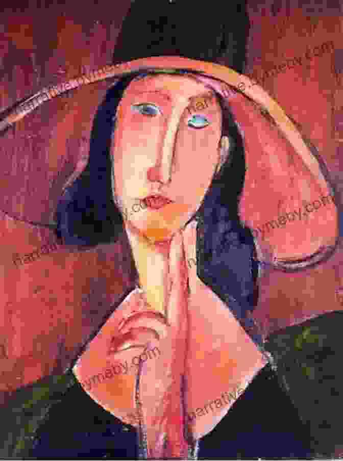 Woman With A Hat, A Painting By Modigliani Depicting A Woman With A Large Hat And Elongated Neck 287 Color Paintings Of Amedeo Modigliani Italian Modern Painter And Sculptor (July 12 1884 January 24 1920)